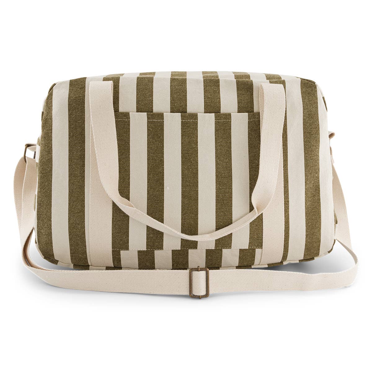 Bolsa de Paseo Rayas Oliva y Beige